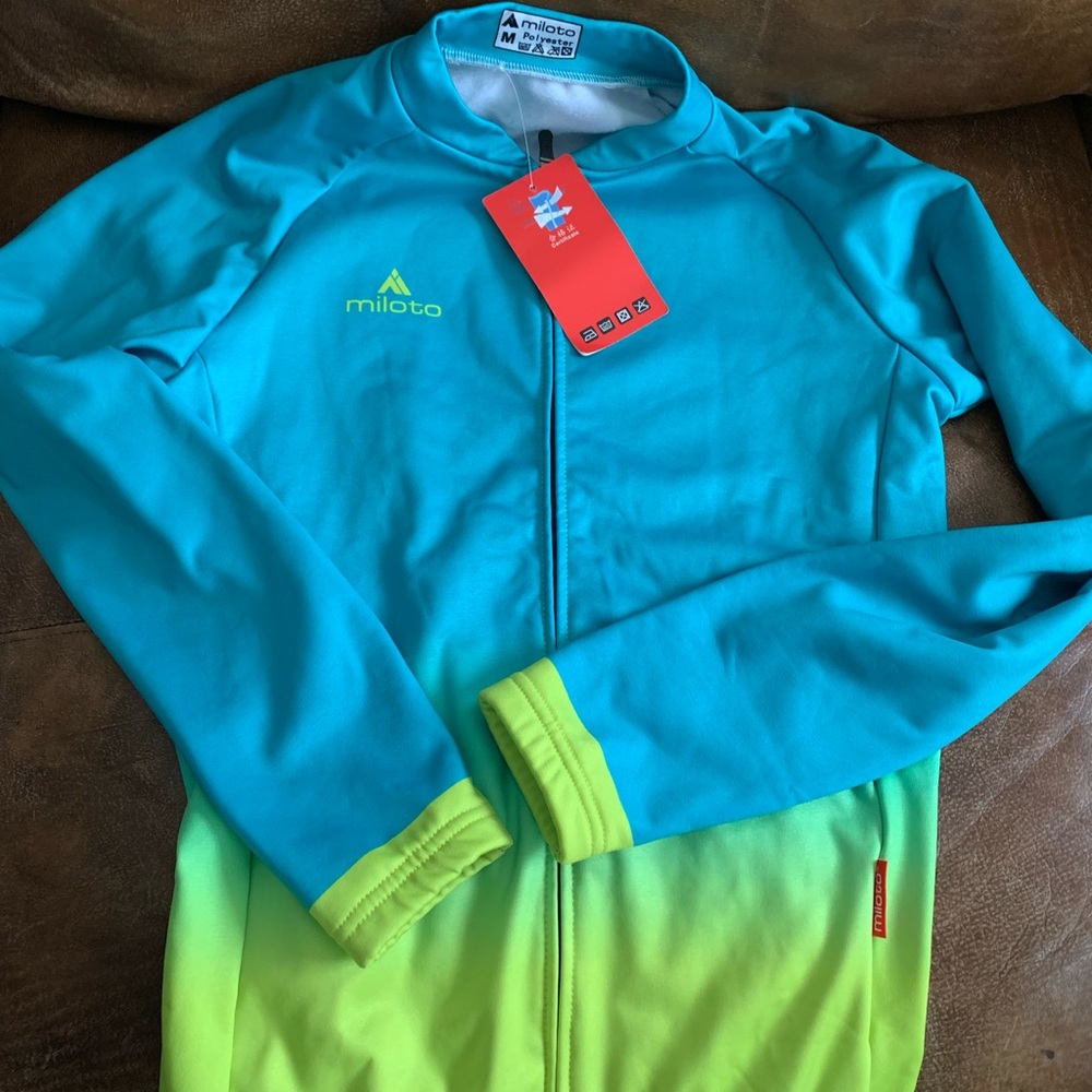 Miloto Womens Bicycle Zippered Shirt Size M